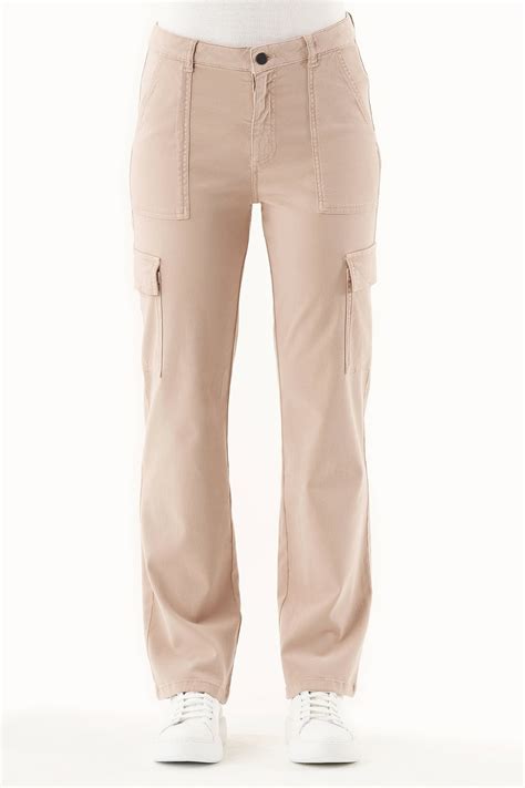 Cargobroek Beige katoenblend 